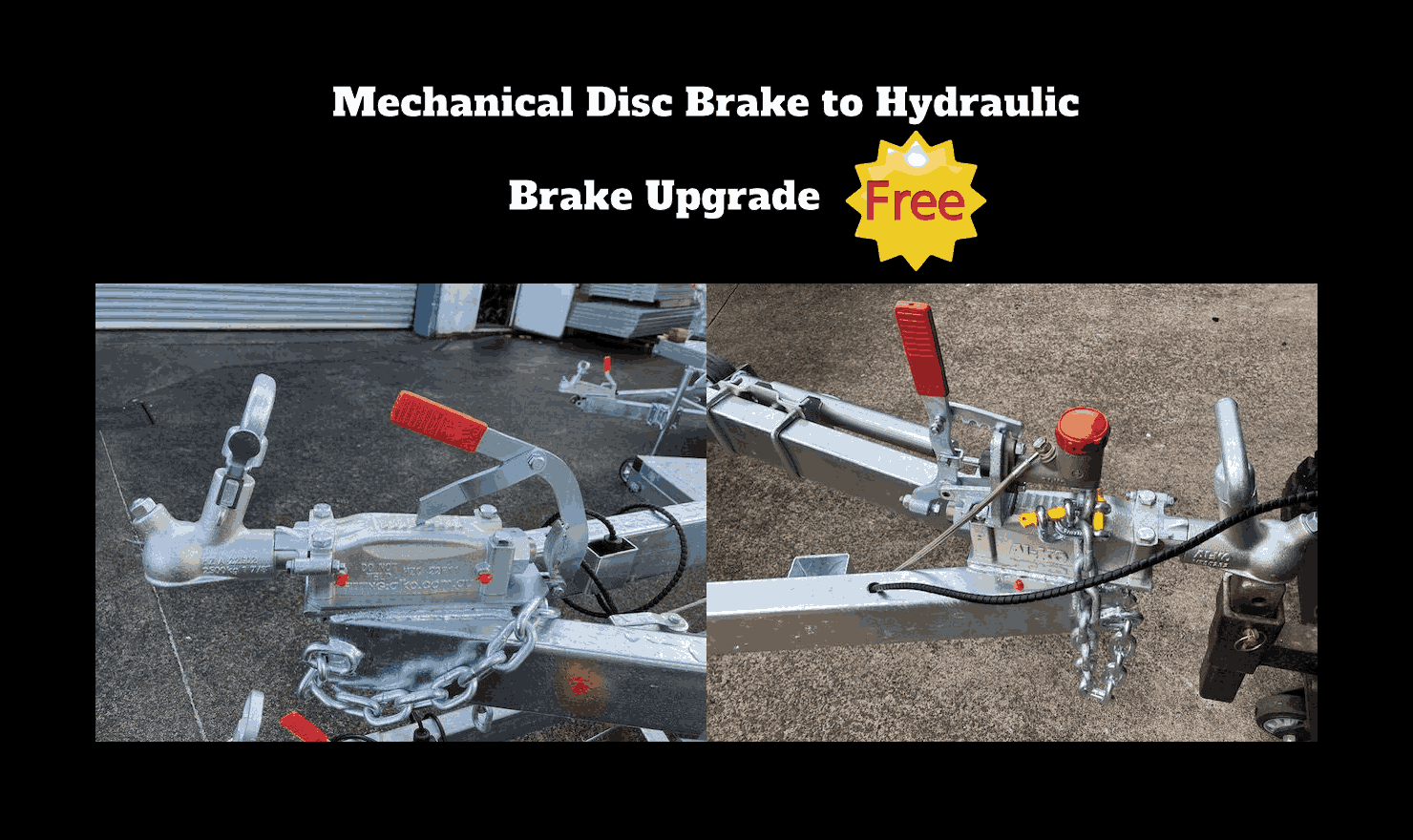 10x6 Heavy Duty Tandem Trailer with hydraulic brake (2500kg) GVM