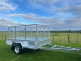 7x4  Single Axle Heavy Duty Tilt Trailer with cage (1000kg) GVM
