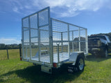 8X5 Single Axle Ride On Trailer With Ramp and Cage