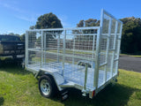 8X5 Single Axle Ride On Trailer With Ramp and Cage
