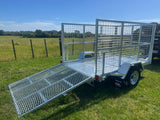 8X5 Single Axle Ride On Trailer With Ramp and Cage