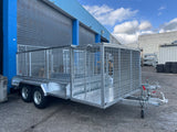10x5 Heavy Duty Tandem Trailer with lawnmower cage and ramp