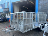 10x5 Heavy Duty Tandem Trailer with lawnmower cage and ramp