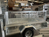 7x5 Single Axle Heavy Duty Tilt Trailer With Lawnmower Cage