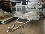 7x5 Single Axle Heavy Duty Tilt Trailer With Lawnmower Cage