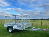 7x4  Single Axle Heavy Duty Tilt Trailer with cage