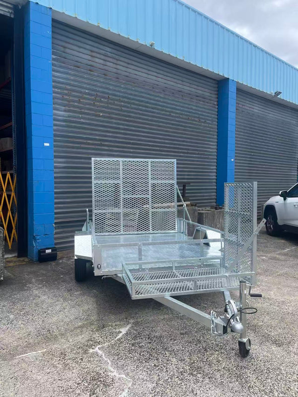 8X5 Single Axle  Ride On Trailer with Lawnmower Cage