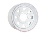 15" White Painted Trailer Wheel Rim