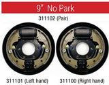 AL-KO Hydraulic 9" Brake Drum pair- Backing Plate (311100)