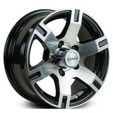 14" ADVANTI ORION Gloss Black FP Alloy Trailer Wheel Rims